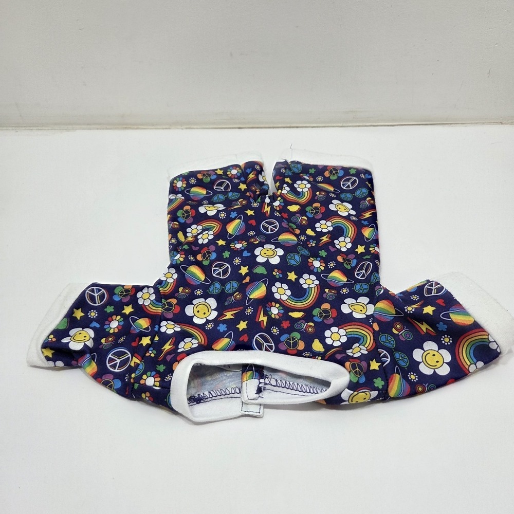 BUILD A BEAR Plush Groovy Rainbow Sleeper 70s Theme Pajamas - Picture 4 of 8